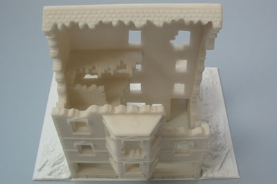 A103 European 4 Storey Shop Ruin Base (A75007)