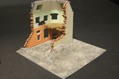 A104 European Corner House Ruin Base (A75003)
